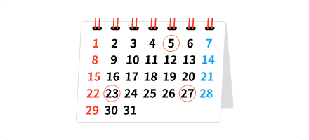 貴社の都合に合わせて口座振替日を選べます